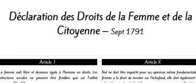 Déclaration des droits de le femme et de la citoyenne.